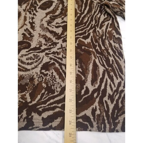 C.D. Daniels‎ Womens 3X Tiger Print Sweater Boxy Boho Wildlife Cat Brown - Picture 8 of 8